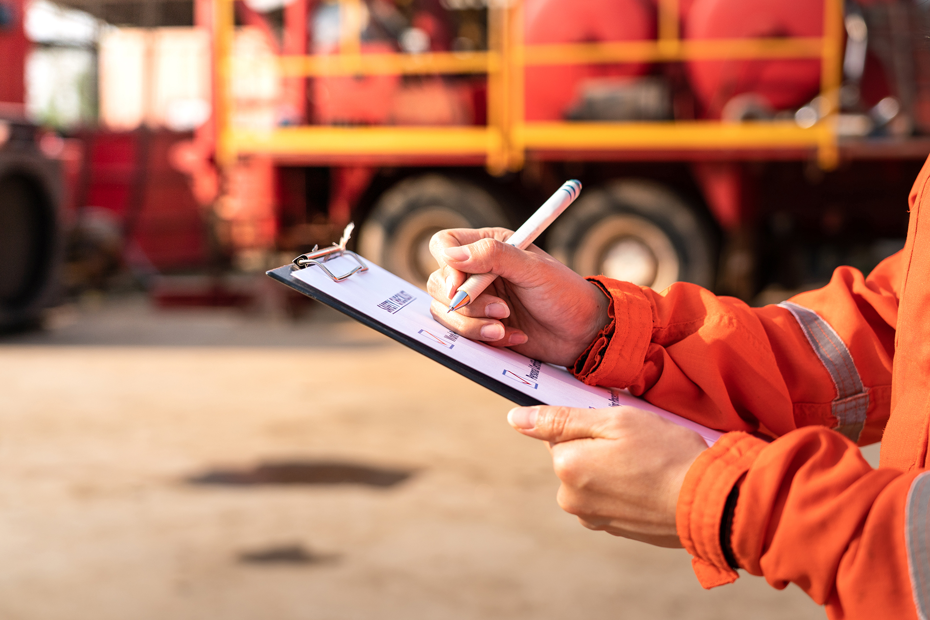 Action of safety officer is check on checklist document during safety audit